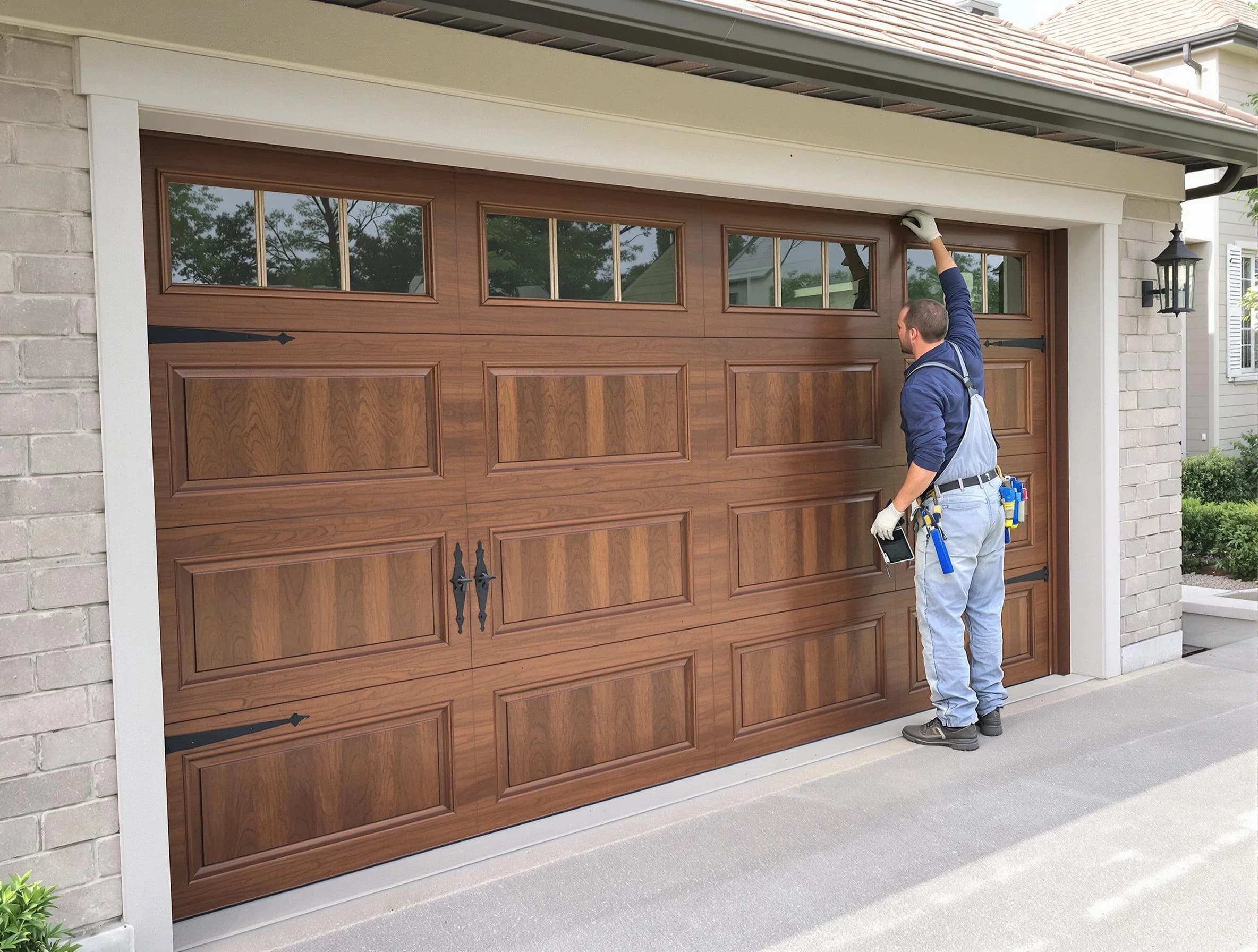 Custom garage door showcase by Tuscaloosa Garage Door Repair in Tuscaloosa