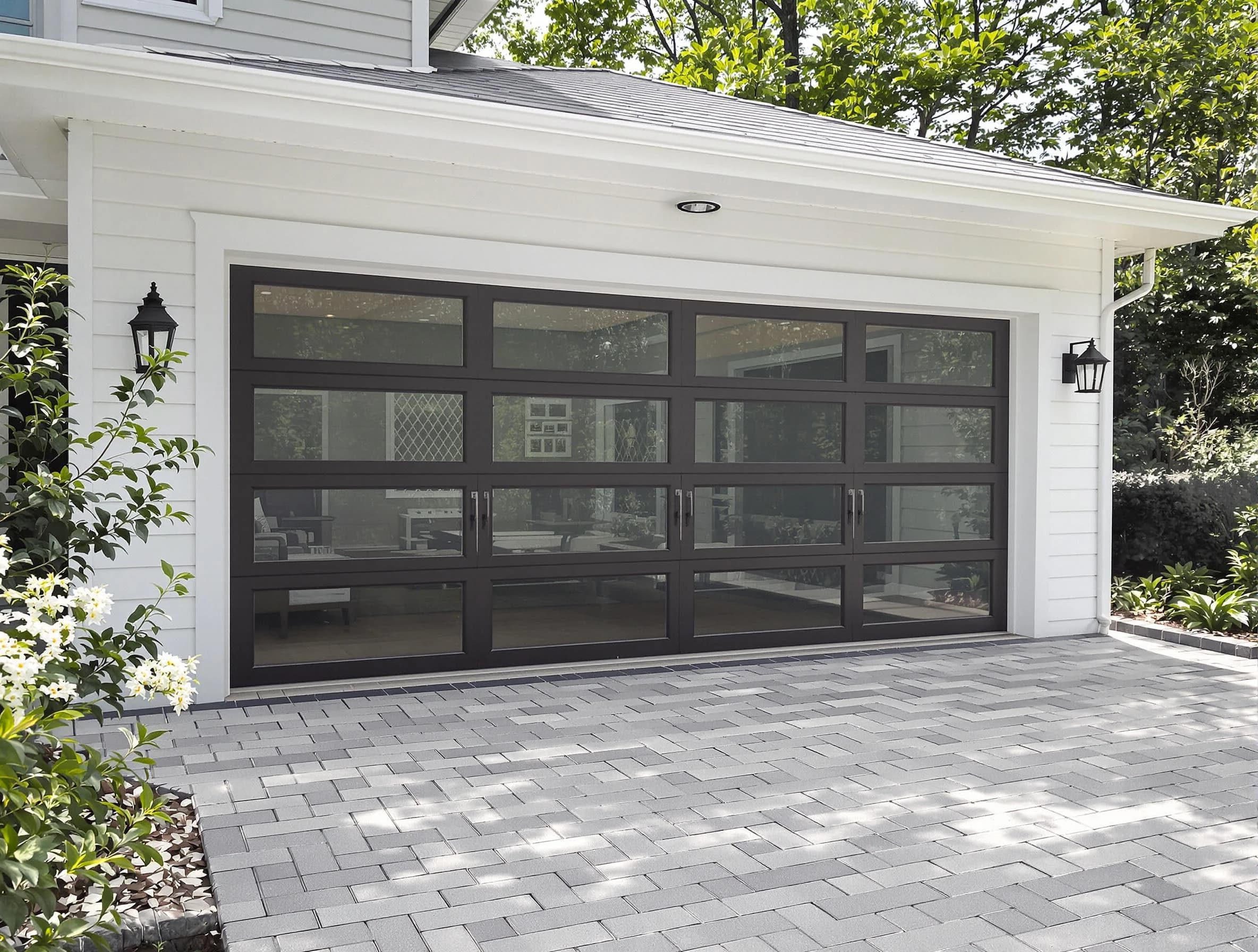 Tuscaloosa Garage Door Repair design specialist presenting custom garage door options to Tuscaloosa homeowner