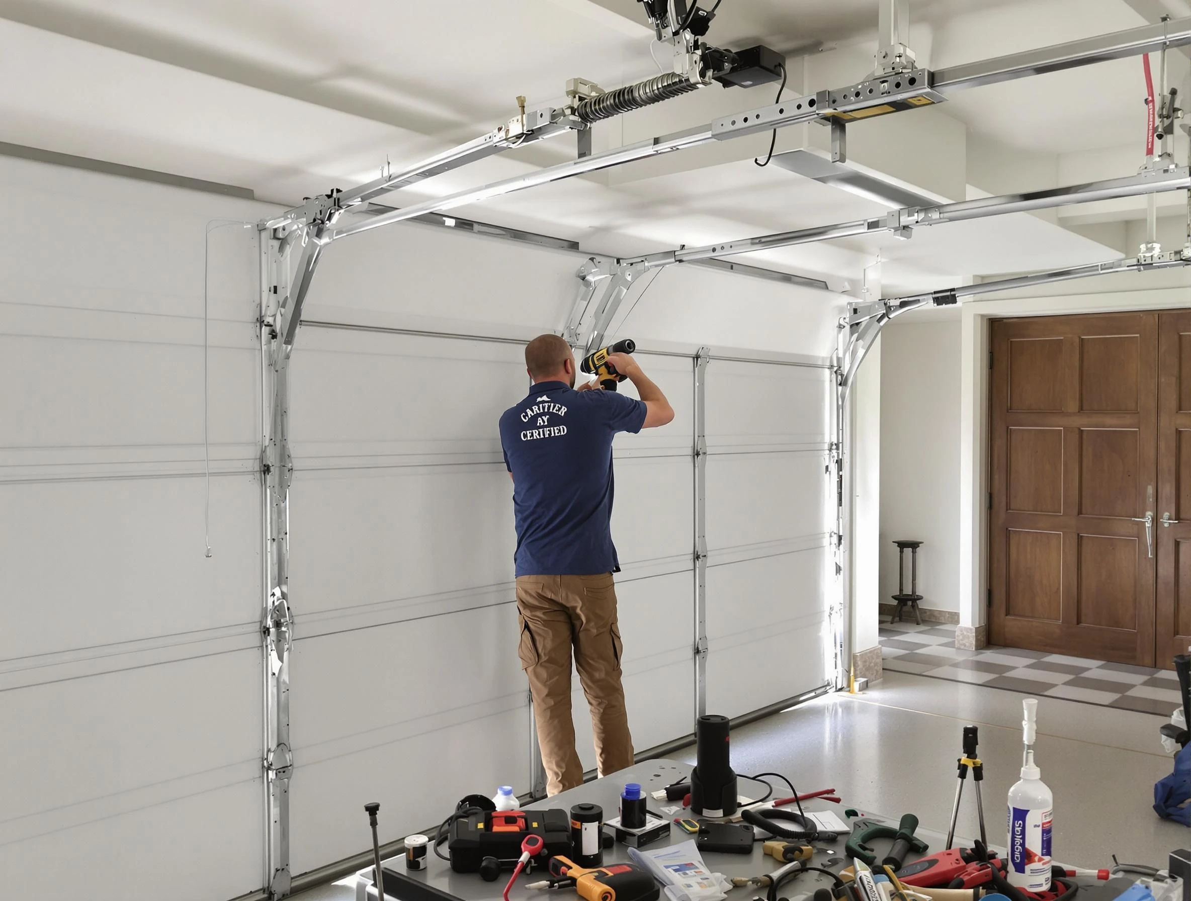 Tuscaloosa Garage Door Repair certified technician performing precision garage door repair in Tuscaloosa