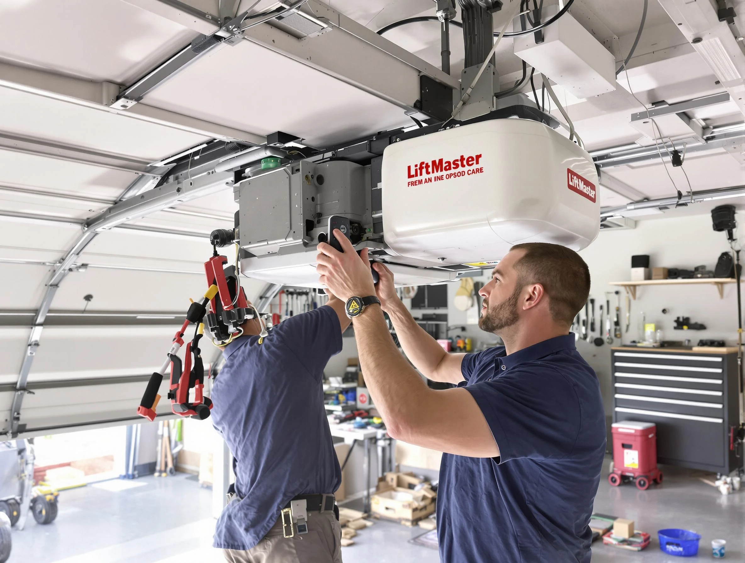 Tuscaloosa Garage Door Repair technician performing advanced diagnostics on garage opener in Tuscaloosa