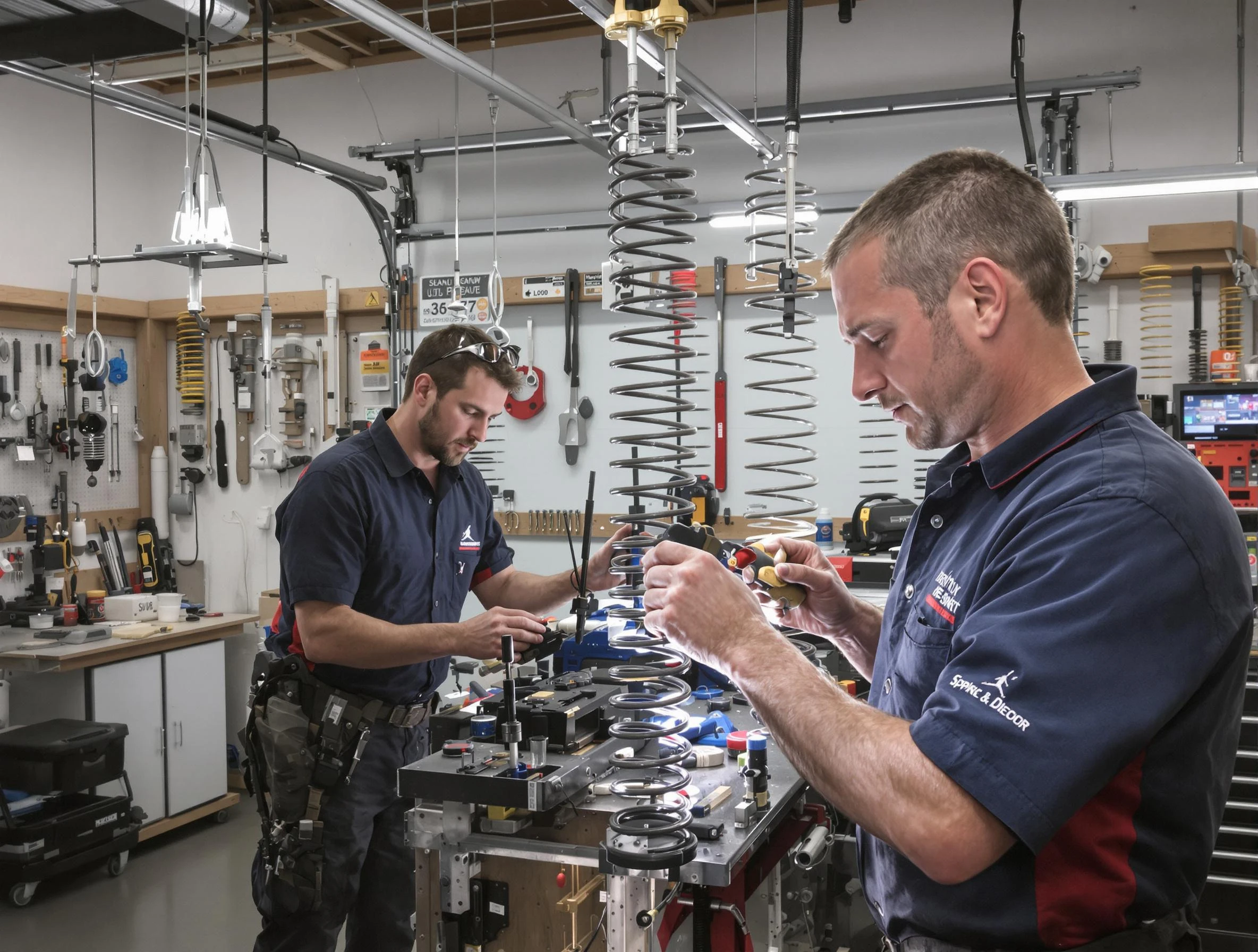 Garage door spring repair service by Tuscaloosa Garage Door Repair in Tuscaloosa